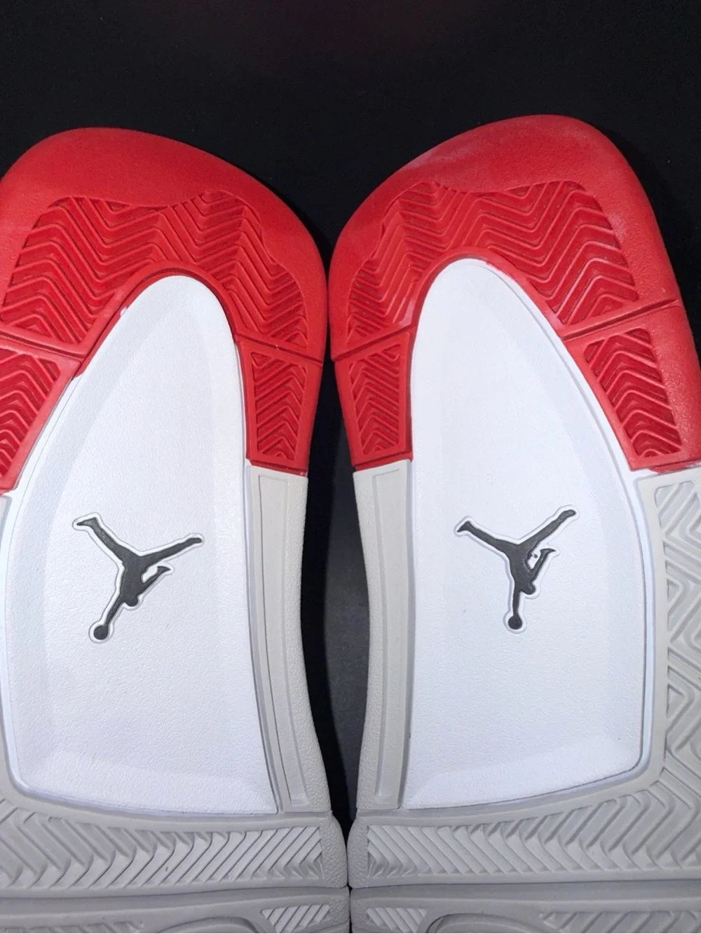 Size 9.5 - Air Jordan 4 RM White Fire Red, FQ7939-102, New Without Box Condition